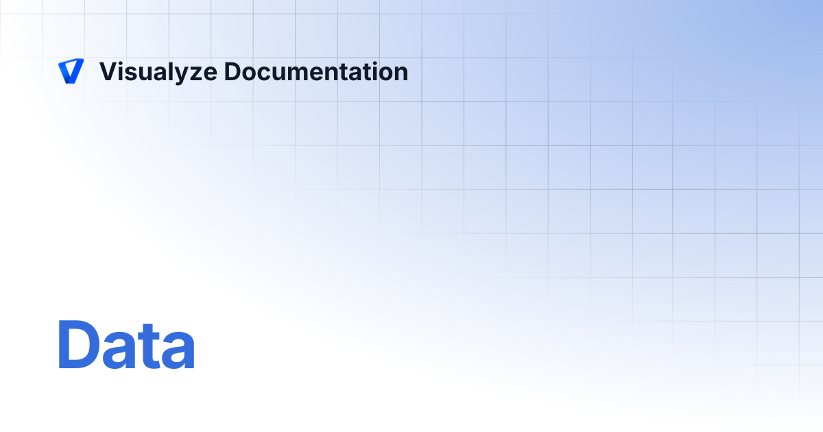 Data | Visualyze Documentation