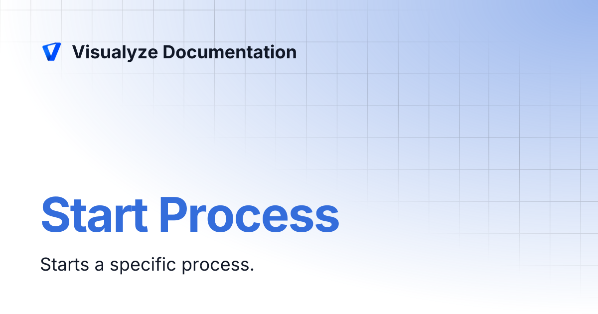 Start Process | Visualyze Documentation