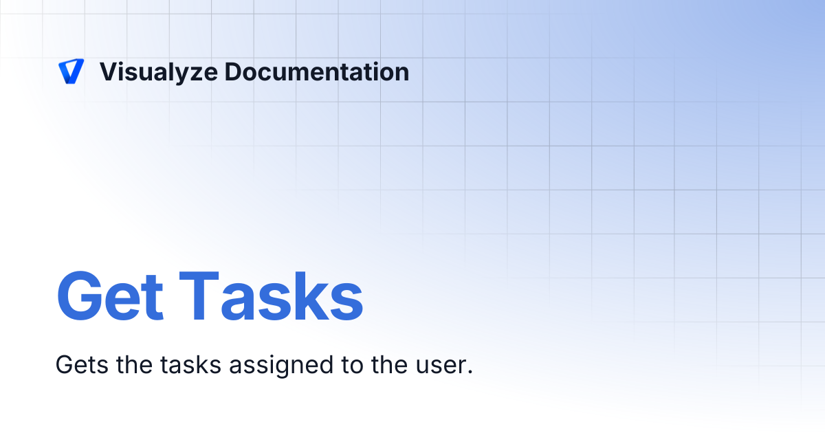 Get Tasks | Visualyze Documentation
