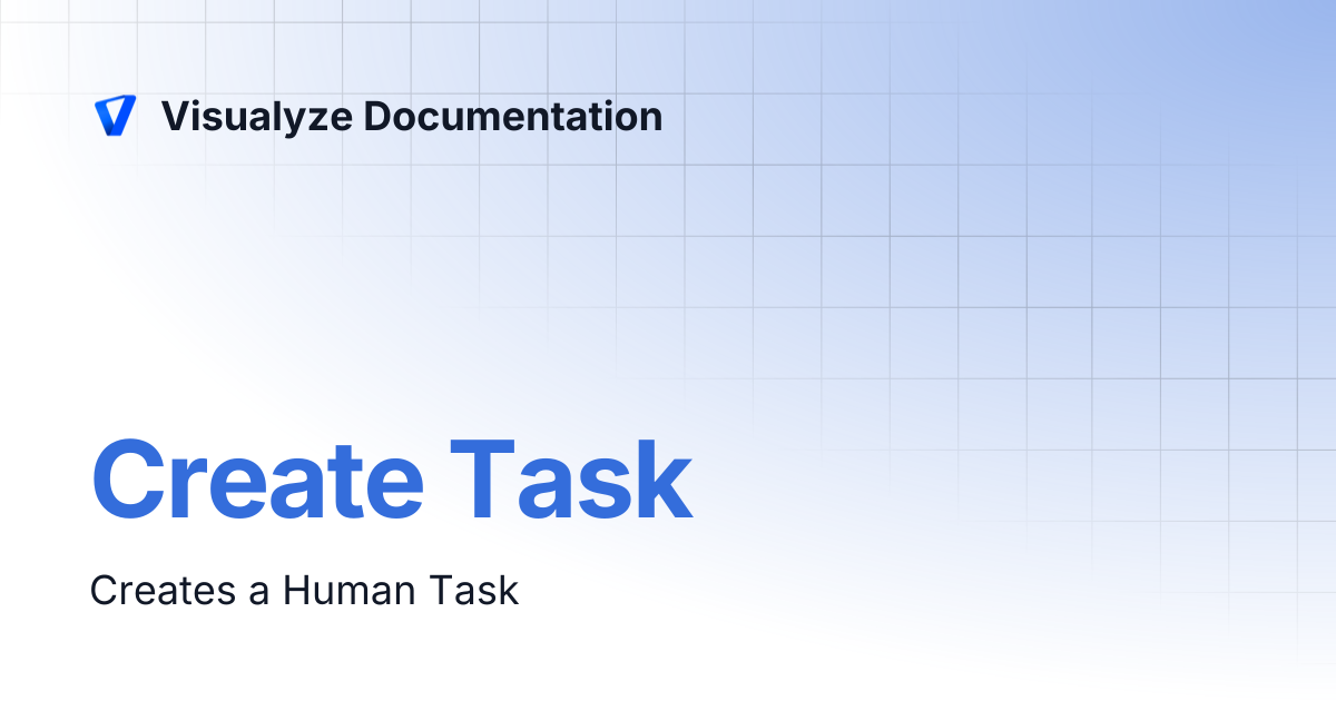 Create Task | Visualyze Documentation
